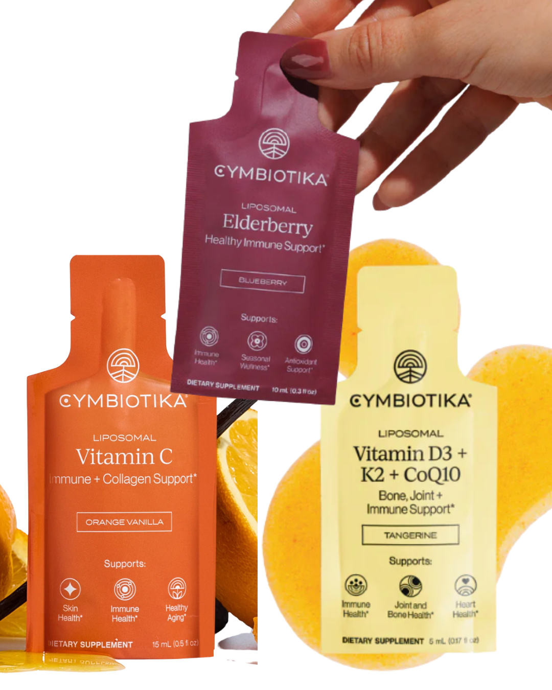 Liposomal Vitamin C, D3/K2/CoQ10, and Elderberry